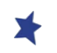 Illustration of a blue star from the cover of The Little Prince.