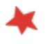 Illustration of a red star from the cover of The Little Prince.