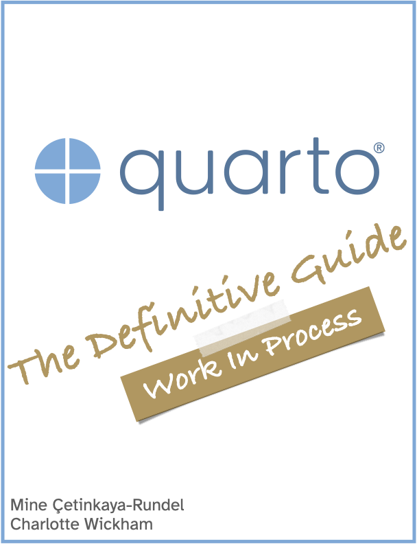 Mockup of cover of the book Quarto - The Definitive Guide.